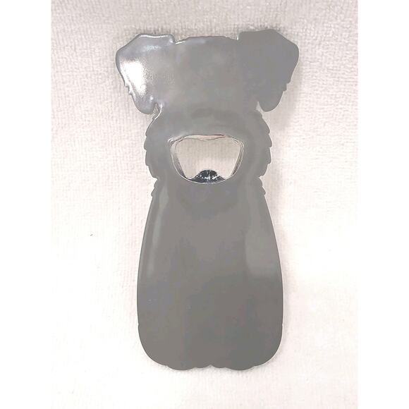 Schnauzer Bottle Opener Beer Soda Gray White Pet Dog Lover Gift Idea Party Tool - Picture 4 of 8
